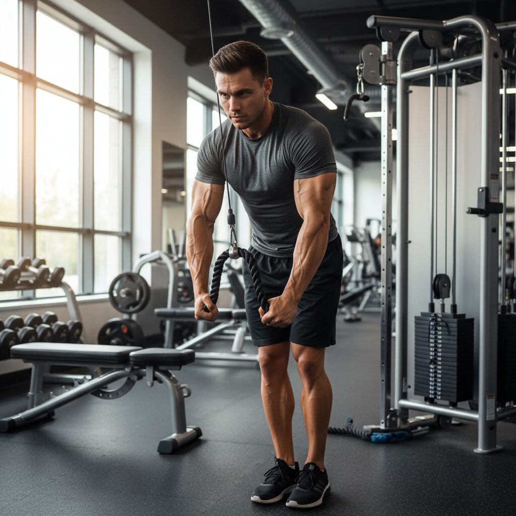 découvrez notre guide pratique pour maîtriser les extensions triceps à la poulie haute, avec des conseils techniques, des astuces de posture et des programmes d'entraînement efficaces pour renforcer vos triceps en toute sécurité.